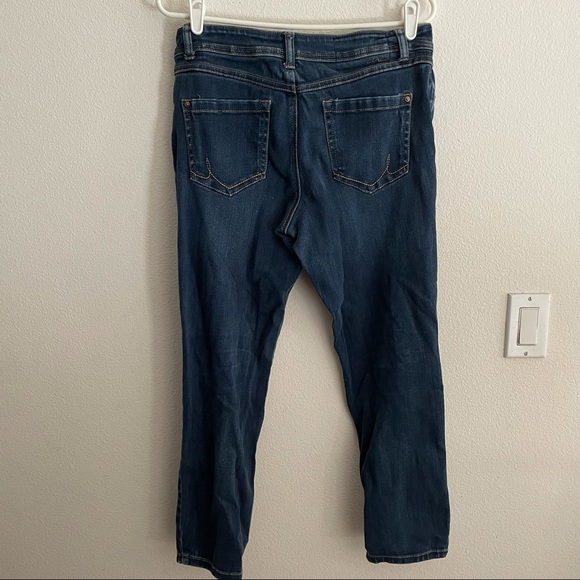 Denim Skinny Leg Regular Fit Short Mom Blue Jeans Petite - Picture 3 of 4